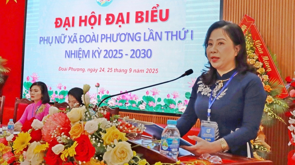 Đồng chí Lê Thị Chính làm Chủ tịch Hội LHPN xã Đoài Phương