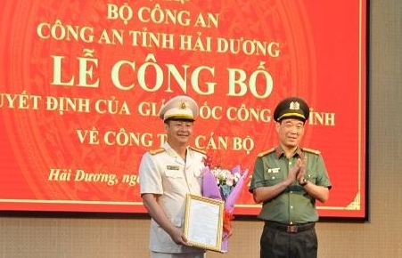 Trưởng Công an TP Hải Dương sang công tác tại Thành ủy Chí Linh