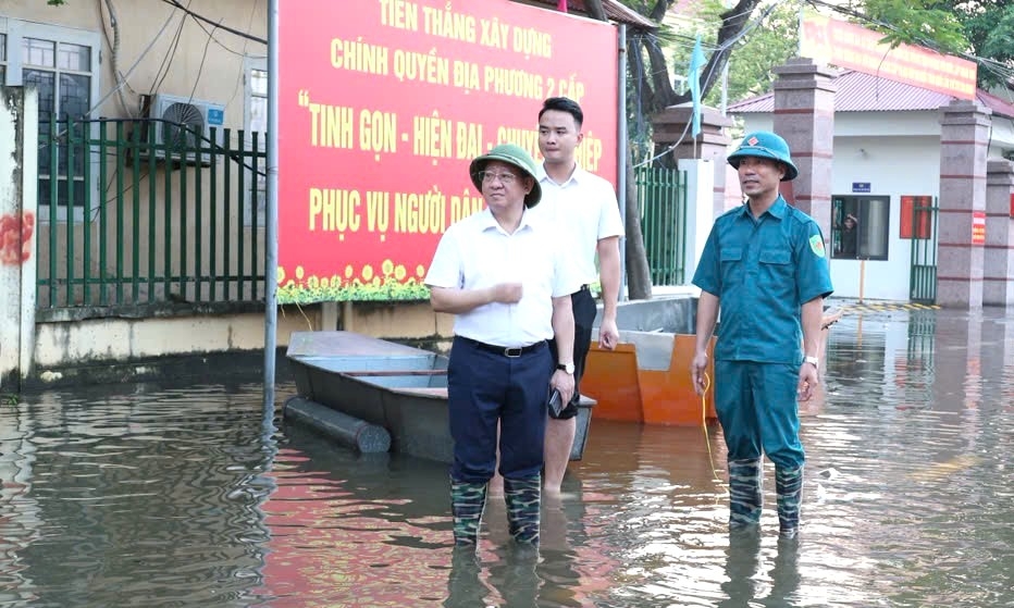 Xã Tiến Thắng chủ động ứng phó mưa lũ, đảm bảo đời sống Nhân dân
