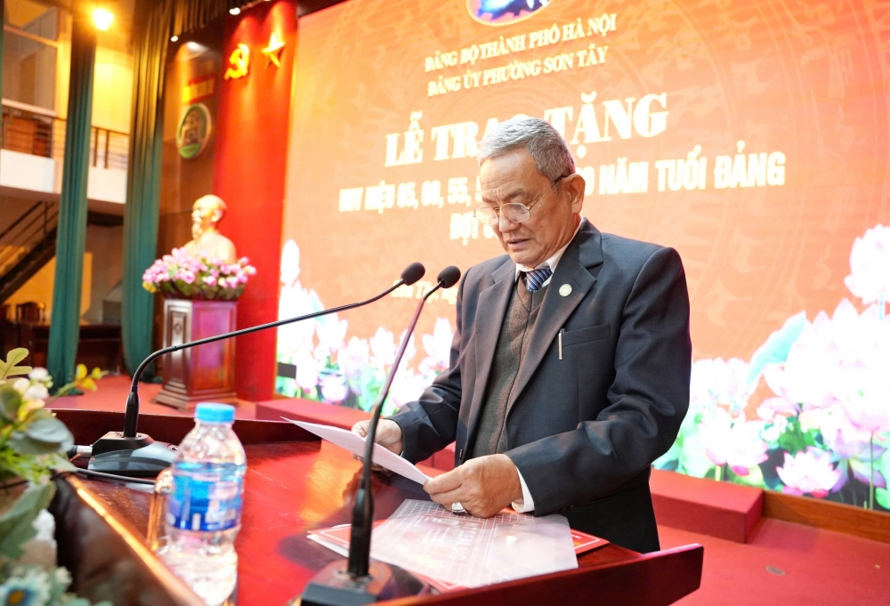 Đảng viên lão thành phường Sơn Tây phát huy tinh thần 