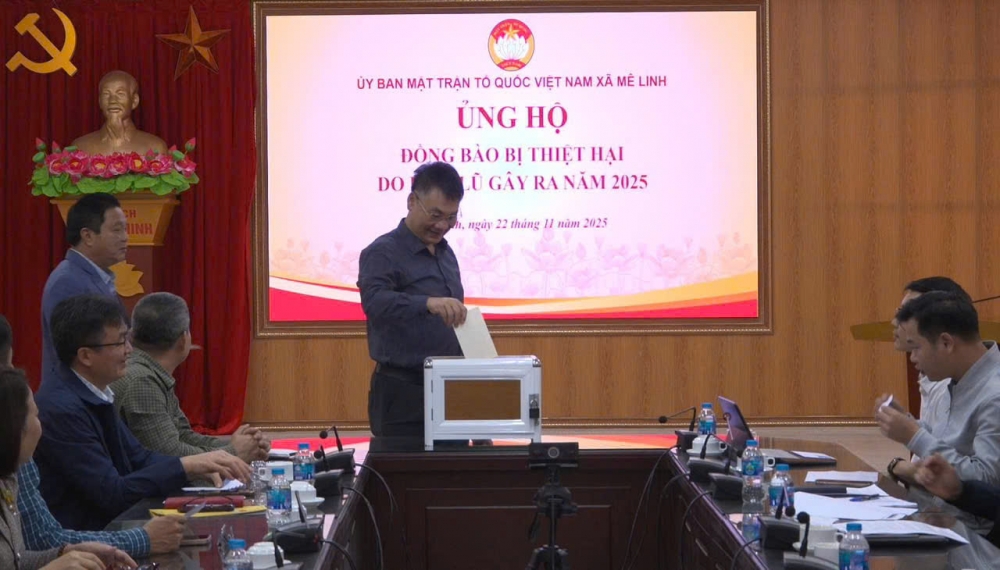 Xã Mê Linh hướng về miền Trung – Tây Nguyên, mong đồng bào sớm vượt qua mưa lũ