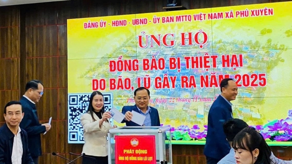 Tấm lòng xã Phú Xuyên hướng về vùng tâm lũ