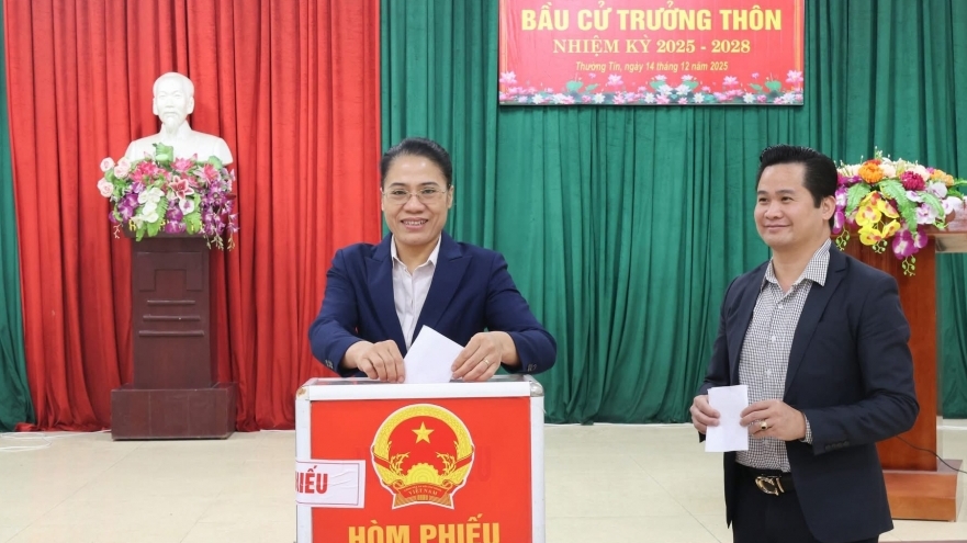 Xã Thường Tín rộn ràng trong ngày bầu cử trưởng thôn