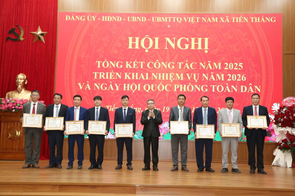 Xã Tiến Thắng tổng kết công tác năm 2025, sẵn sàng thực hiện nhiệm vụ năm 2026