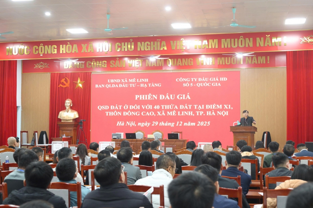 Mê Linh thu hơn 322 tỷ đồng từ đấu giá đất