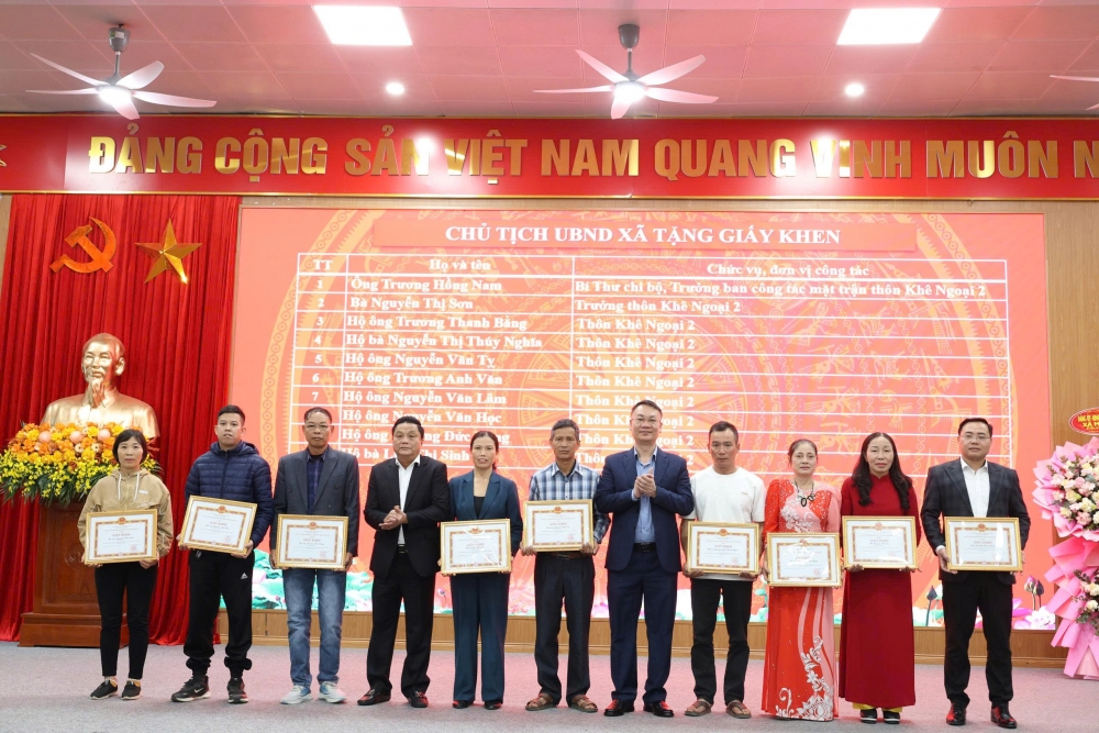 Xã Mê Linh biểu dương các tập thể, cá nhân tiêu biểu trong GPMB Vành đai 4 Xã Mê Linh biểu dương các tập thể, cá nhân tiêu biểu trong GPMB Vành đai 4