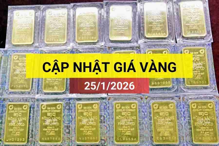 Bản tin giá vàng sáng 25/1/2026