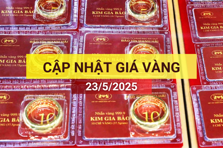 giá vàng sáng 23/5/2025