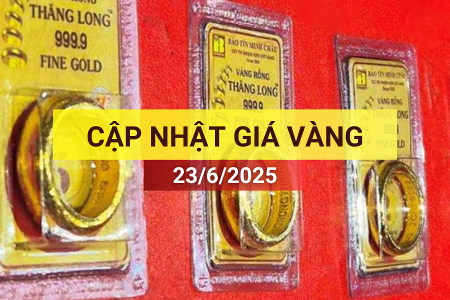 giá vàng sáng 23/6/2025