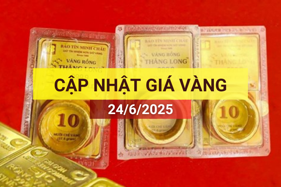 giá vàng sáng 24/6/2025