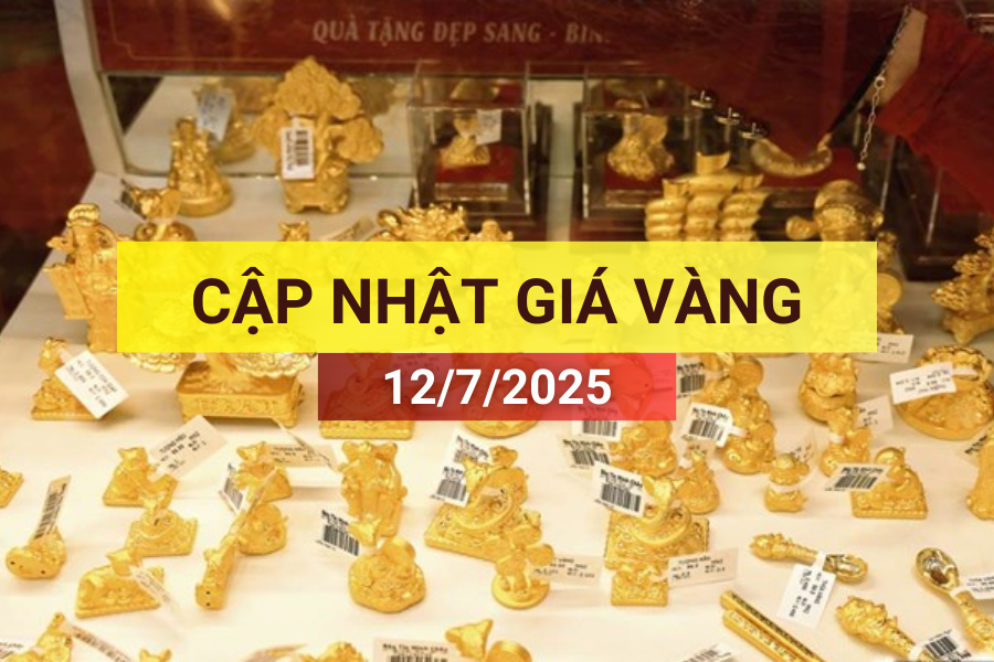 giá vàng sáng 12/7/2025