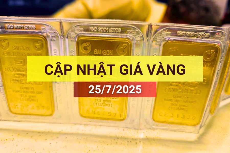 giá vàng sáng 25/7/2025