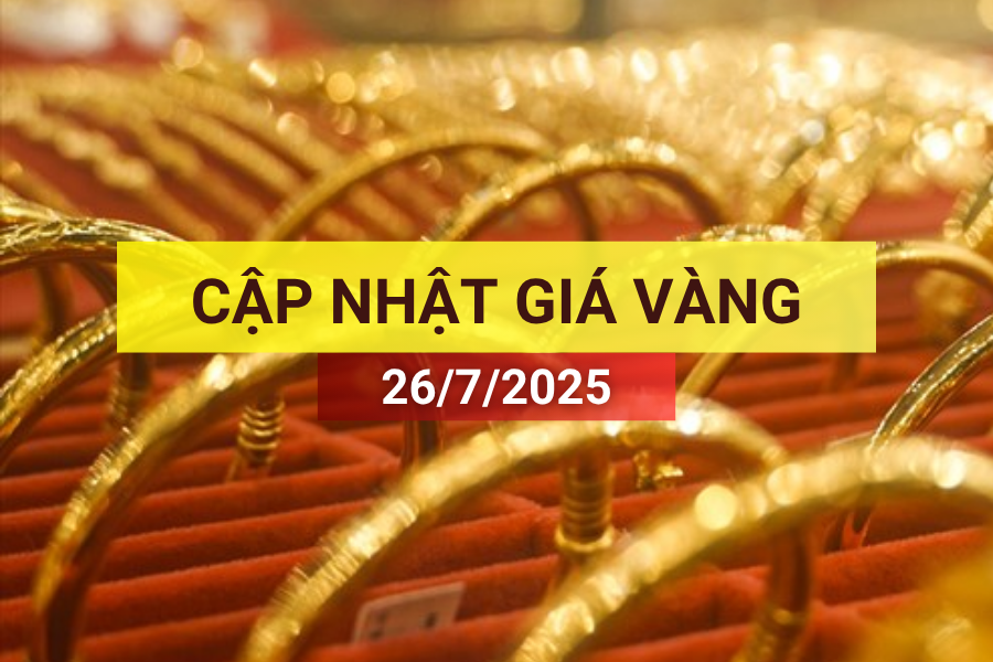 giá vàng sáng 26/7/2025