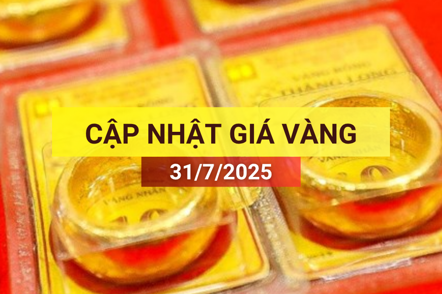 giá vàng sáng 31/7/2025