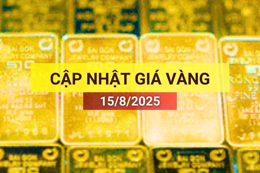 giá vàng sáng 15/8/2025