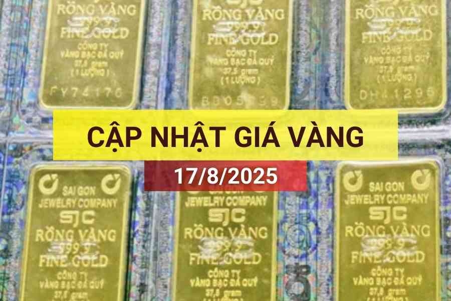 giá vàng sáng 17/8/2025
