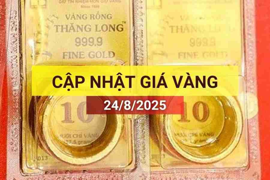 Giá vàng sáng 24/8