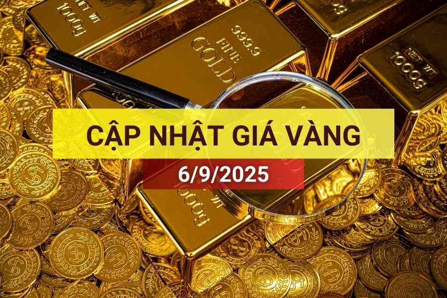 Giá vàng sáng 6/9/2025