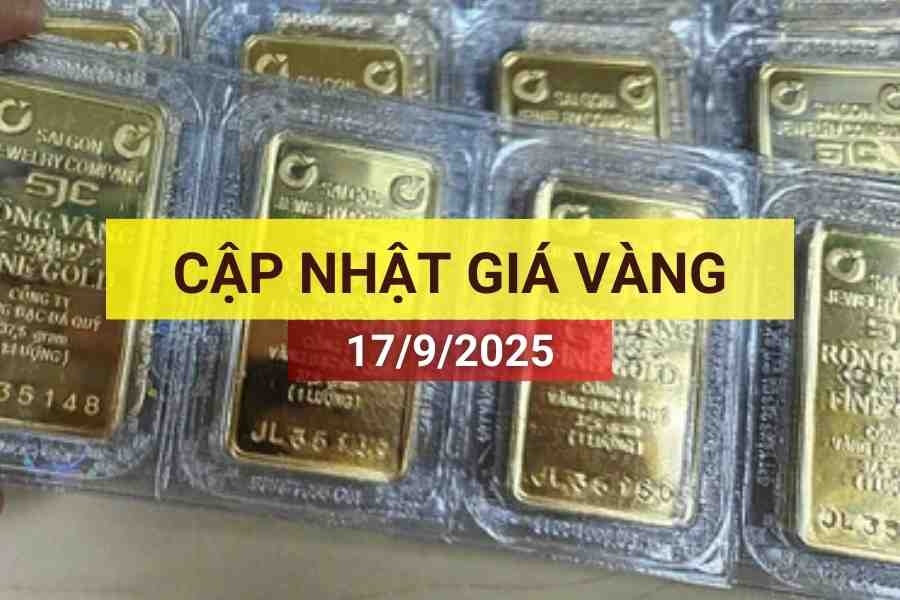 Giá vàng sáng 17/9/2025