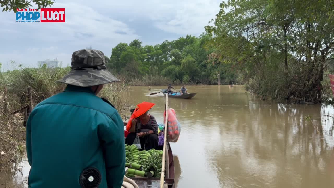 bãi giữa sông Hồng ngập lụt