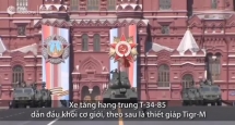 Dàn khí tài Nga luyện tập duyệt binh Ngày Chiến thắng trên Quảng trường Đỏ