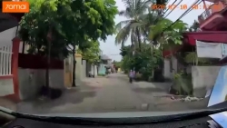 Cậu bé lao nhanh từ ngõ tạt đầu ô tô